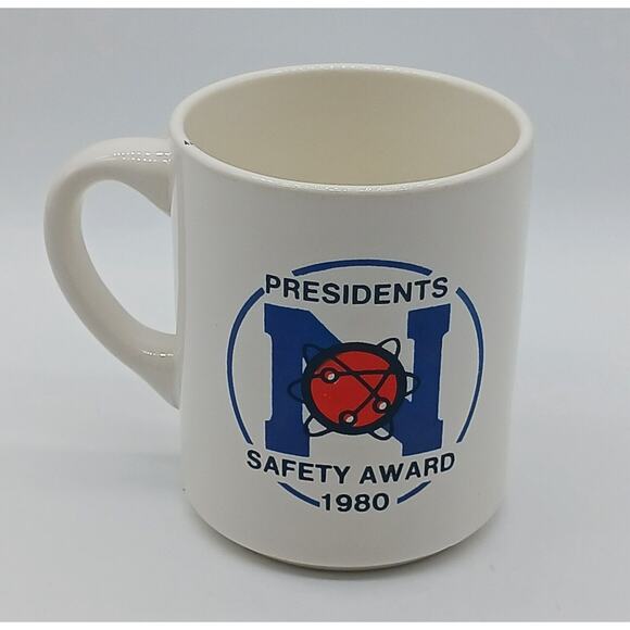 Vintage Coffee Mug Presidents Safety Award 1980 N w/ Solar System Logo Earth CP? - Picture 1 of 7
